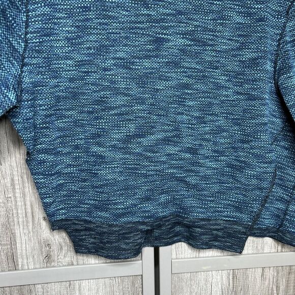 Free People Turtleneck Top Relaxed Fit Blue Color Side Slits Size Small - Picture 4 of 8